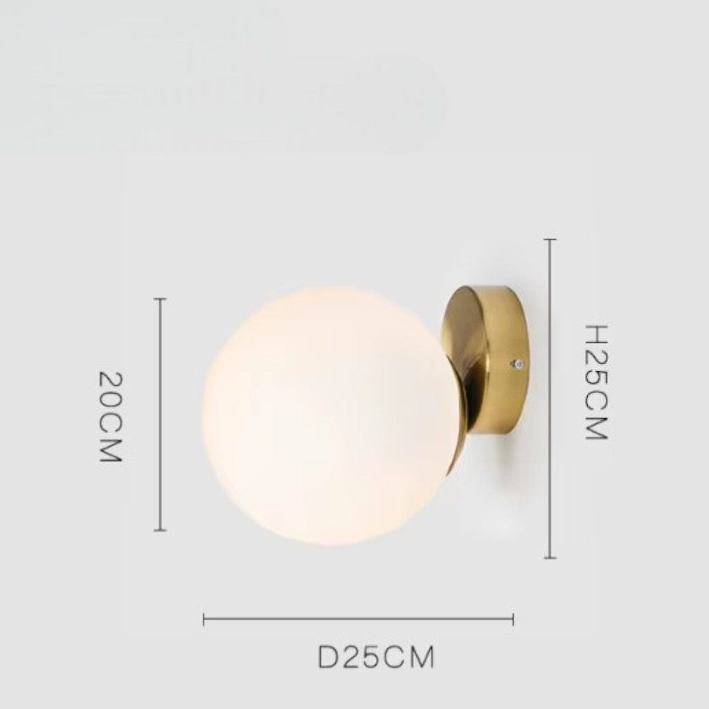 Ollye Globe Bedside Wall Light in Gold Finish Boldenn