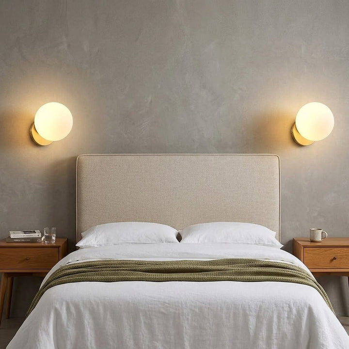 Ollye Globe Bedside Wall Light in Gold Finish Boldenn