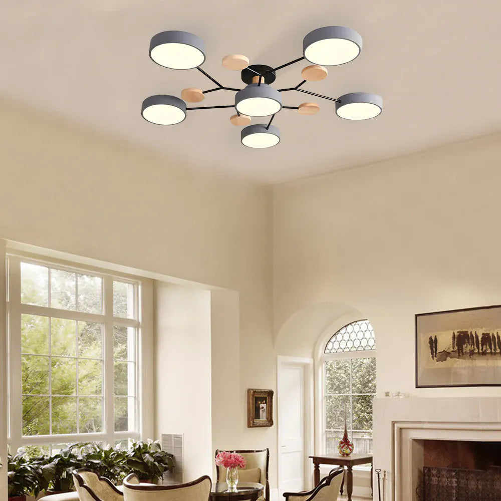 Orbitra Multi Head Circular Living Room Ceiling Light Boldenn