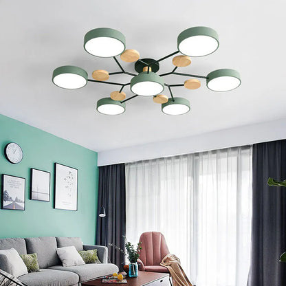 Orbitra Multi Head Circular Living Room Ceiling Light Boldenn