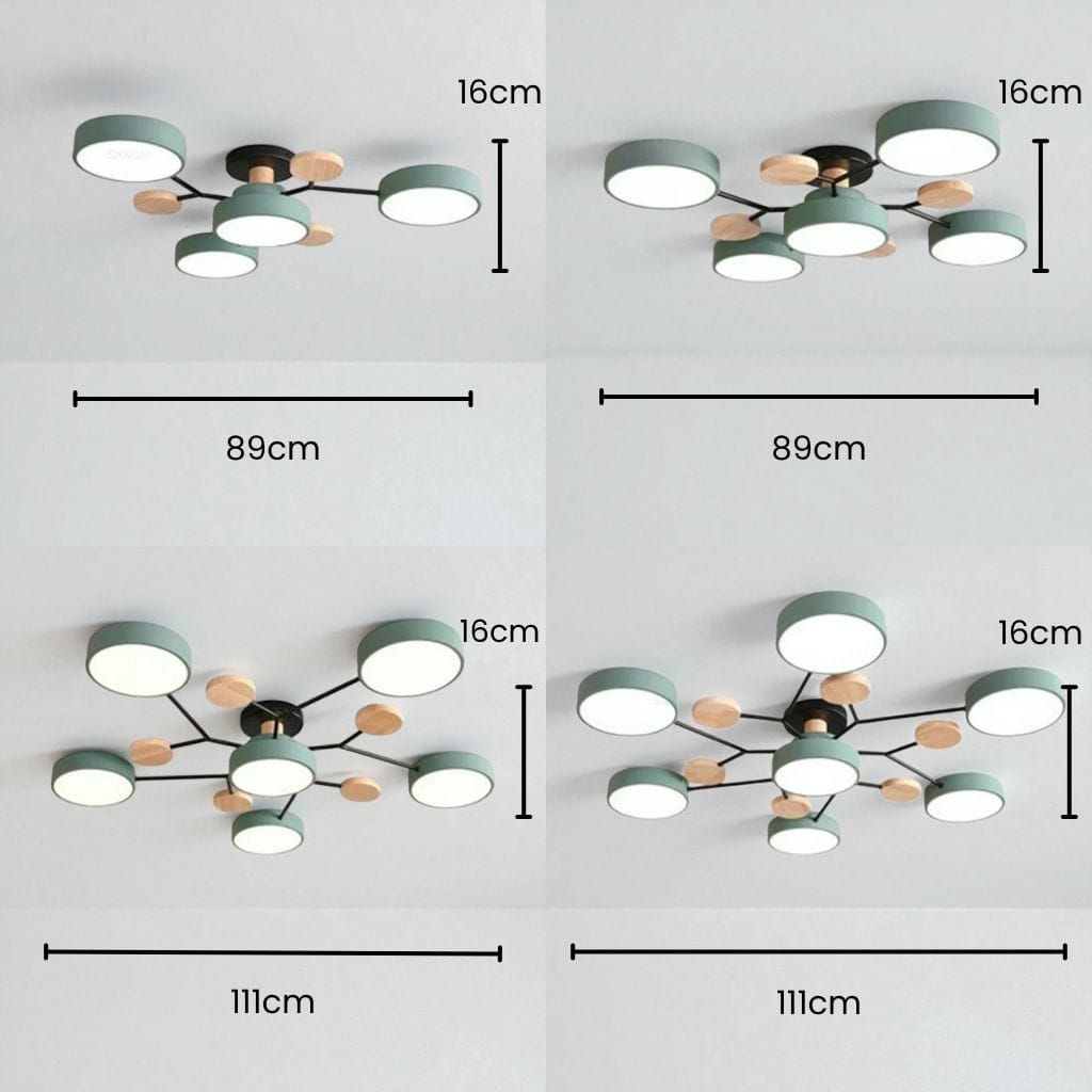 Orbitra Multi Head Circular Living Room Ceiling Light Boldenn