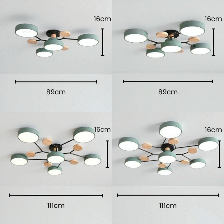Orbitra Multi Head Circular Living Room Ceiling Light Boldenn
