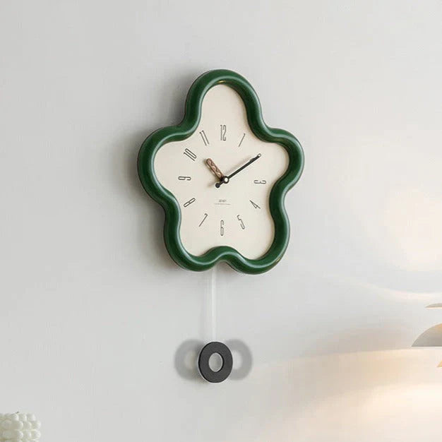 Flower Pendulum Wall Clock