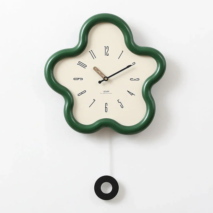 Flower Pendulum Wall Clock
