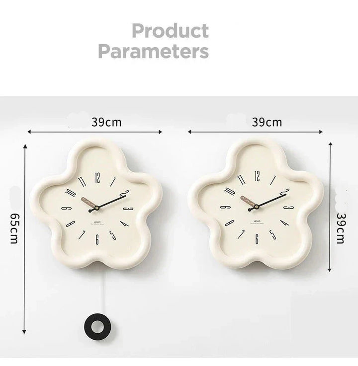 Flower Pendulum Wall Clock