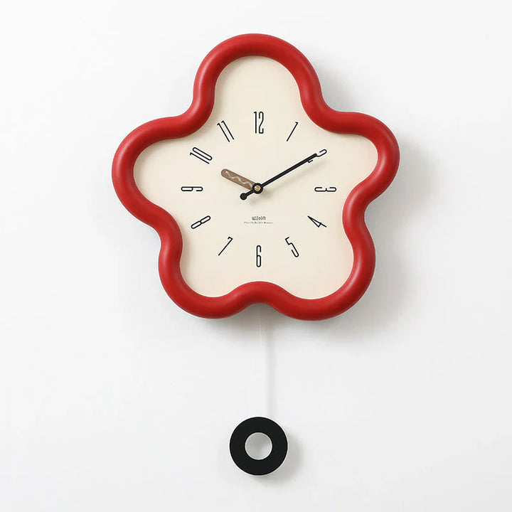 Flower Pendulum Wall Clock