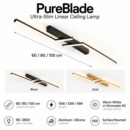 PureBlade Ultra-Slim Linear Ceiling Lamp