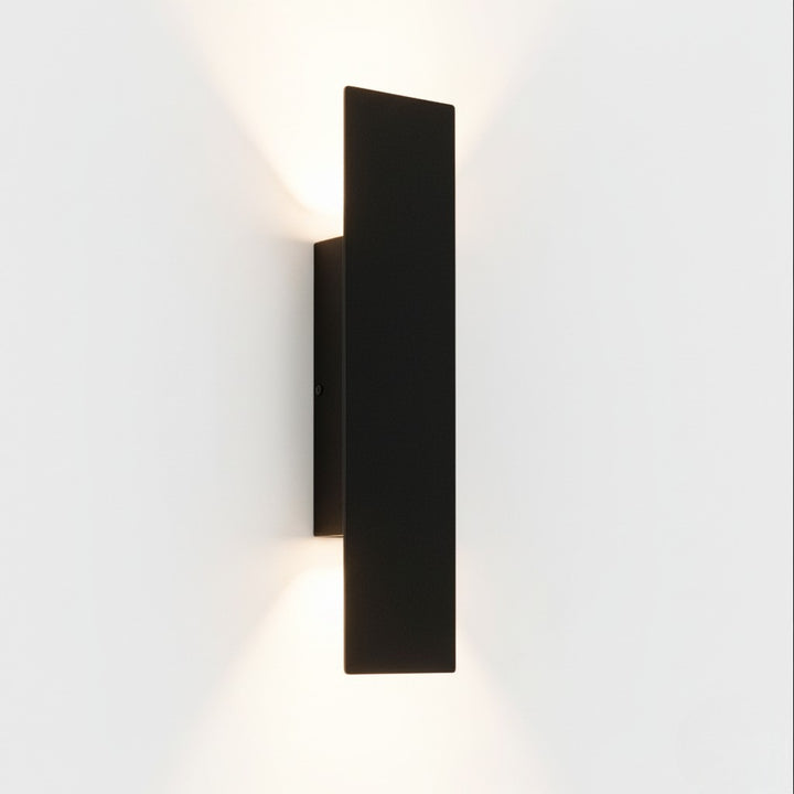 Black Up Down Outdoor Wall Light with Weatherproof Protection | RainWard