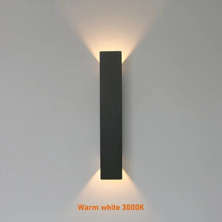 Black Up Down Outdoor Wall Light with Weatherproof Protection | RainWard