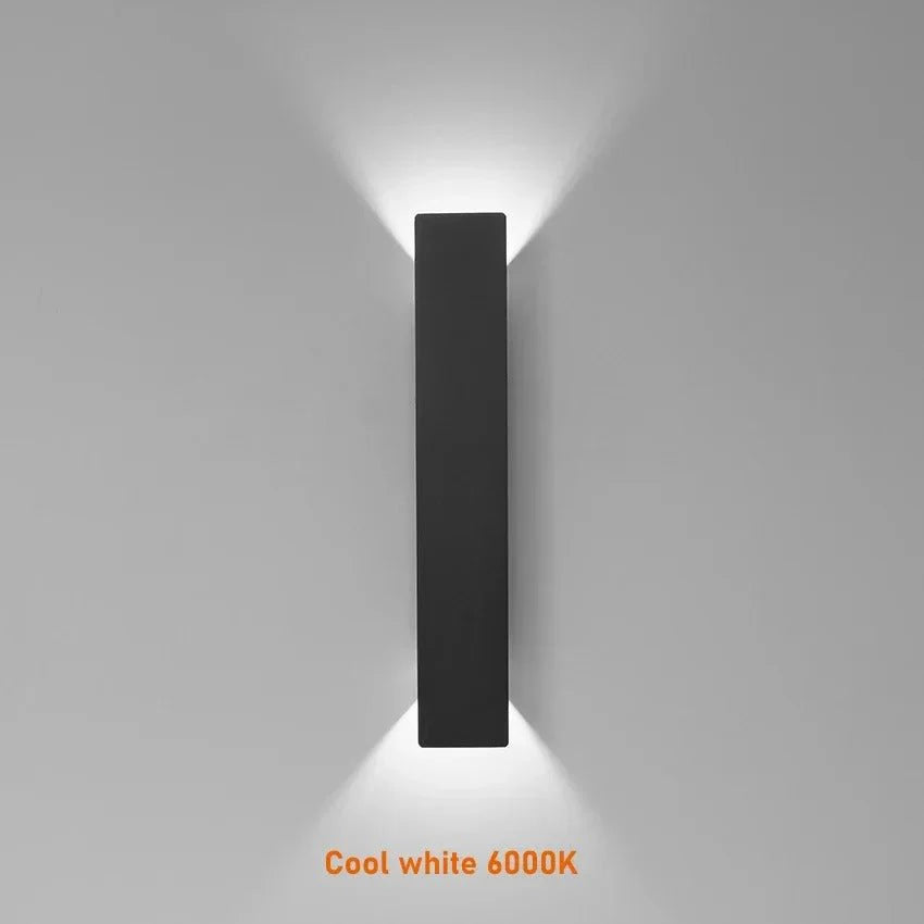 Black Up Down Outdoor Wall Light with Weatherproof Protection | RainWard
