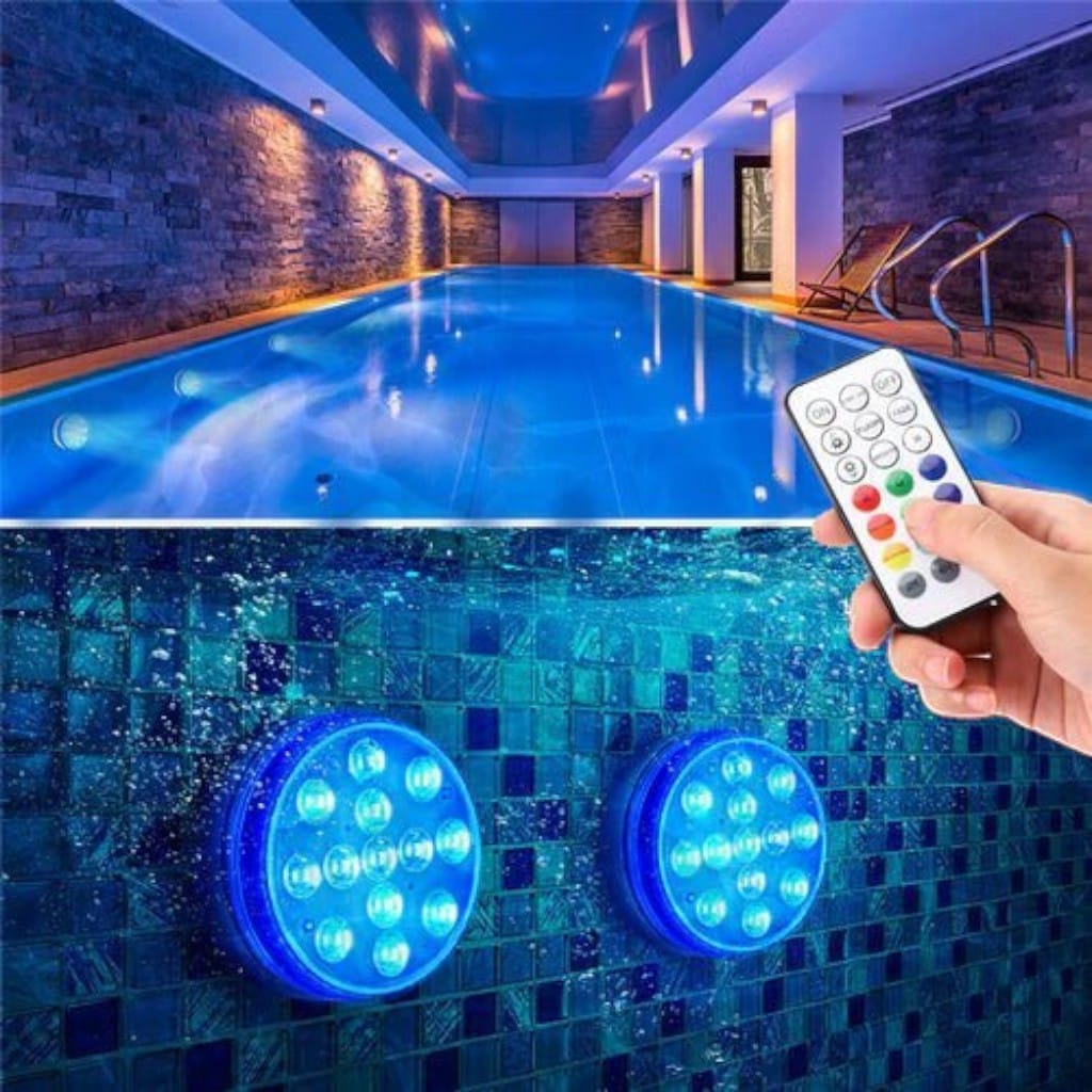 RGB Submersible Pool Light with Remote Control – 16 Colors LED Boldenn