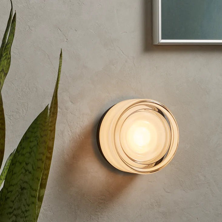 Round Glass Interior Wall Light Sconce