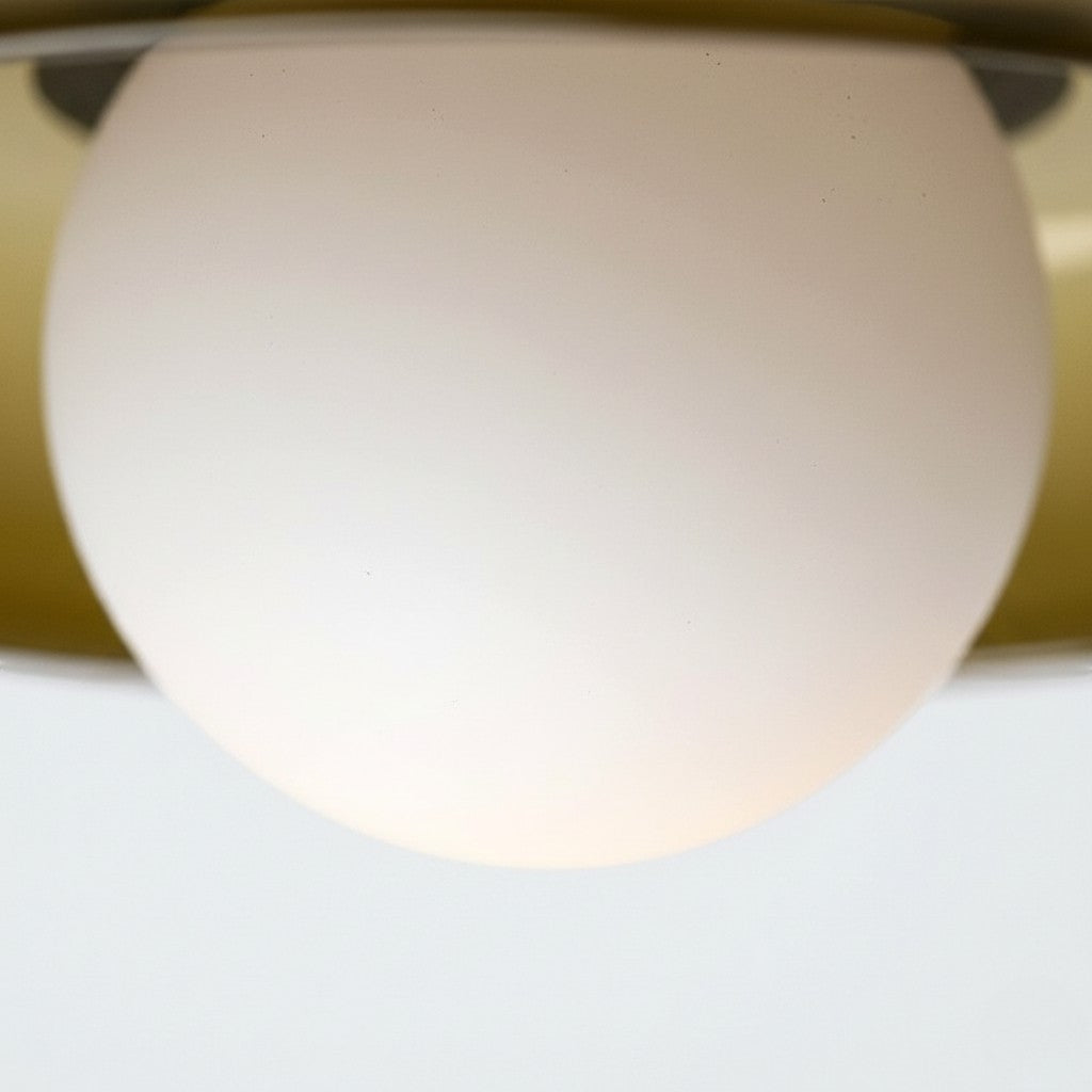 Round Glossy Glass Bauhaus Ceiling Light