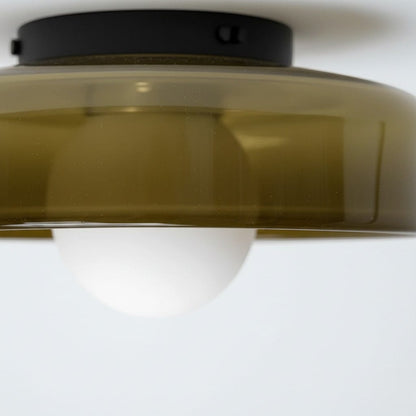 Round Glossy Glass Bauhaus Ceiling Light Boldenn