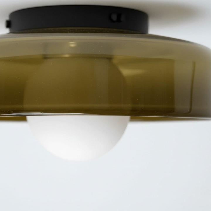 Round Glossy Glass Bauhaus Ceiling Light Boldenn