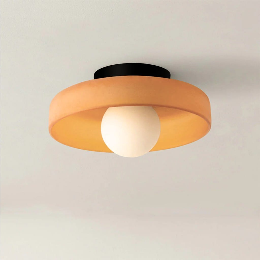 Round Glossy Glass Bauhaus Ceiling Light Boldenn