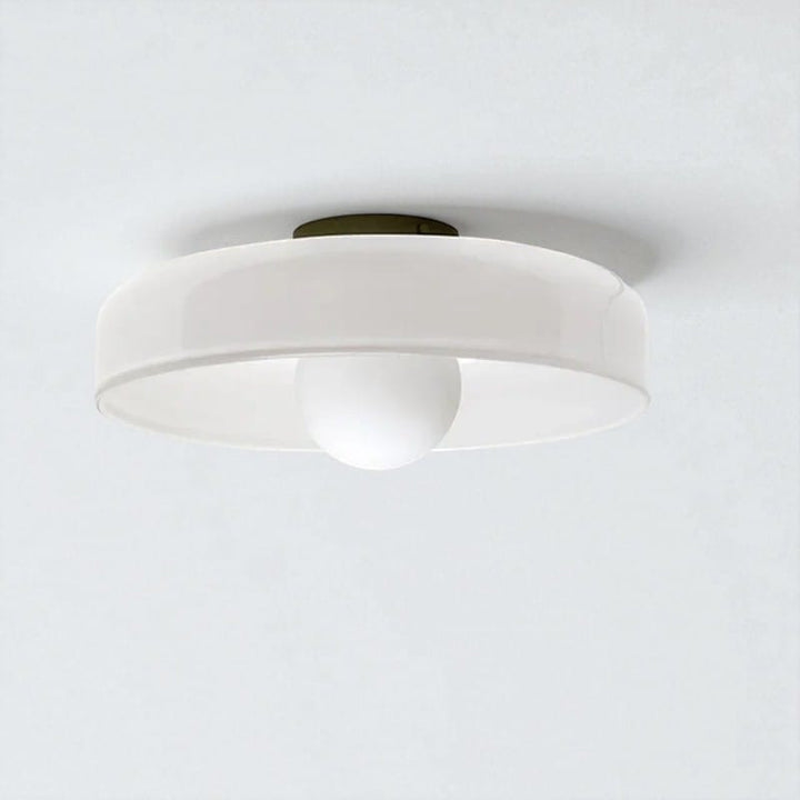 Round Glossy Glass Bauhaus Ceiling Light Boldenn