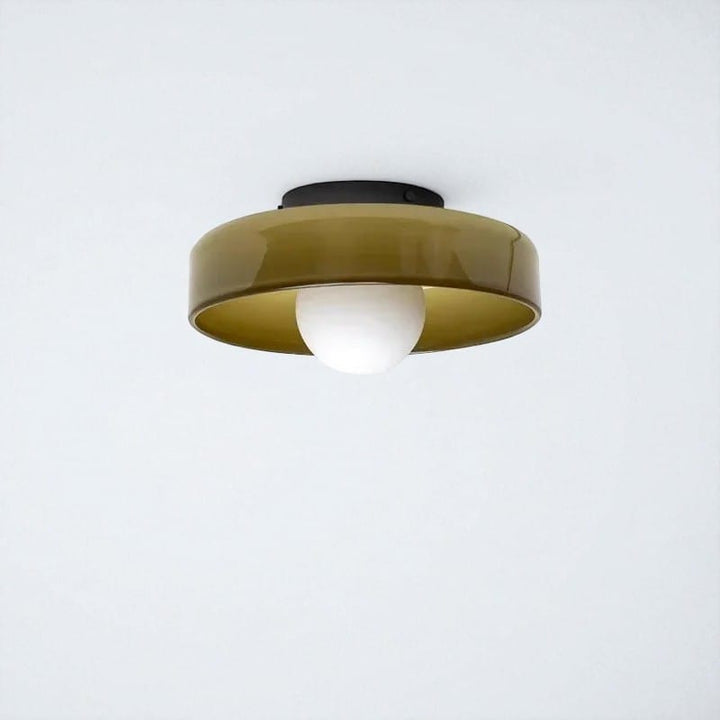 Round Glossy Glass Bauhaus Ceiling Light Boldenn