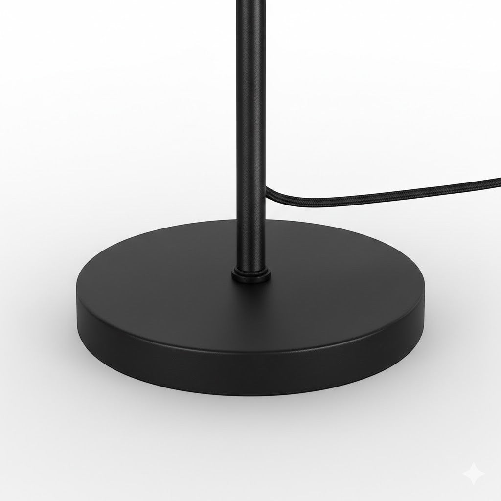 Scandinavian Linen Floor Lamp – Fabric Shade