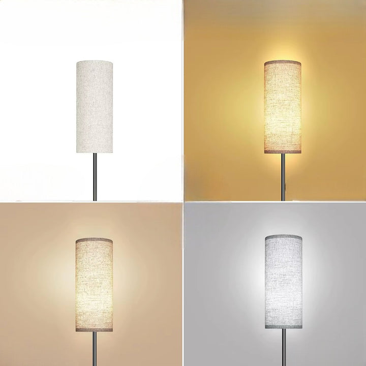 Scandinavian Linen Floor Lamp – Fabric Shade