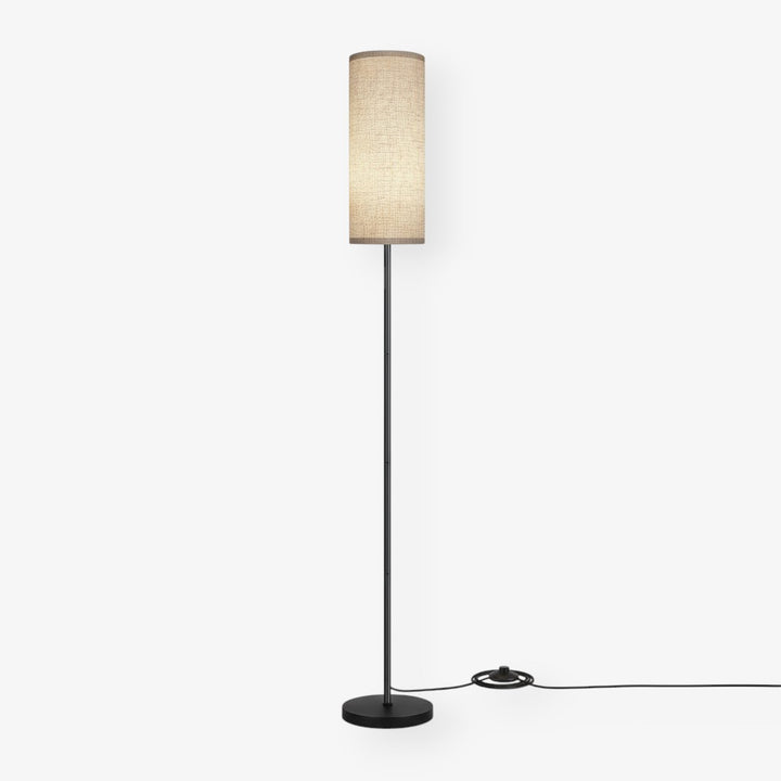 Scandinavian Linen Floor Lamp – Fabric Shade