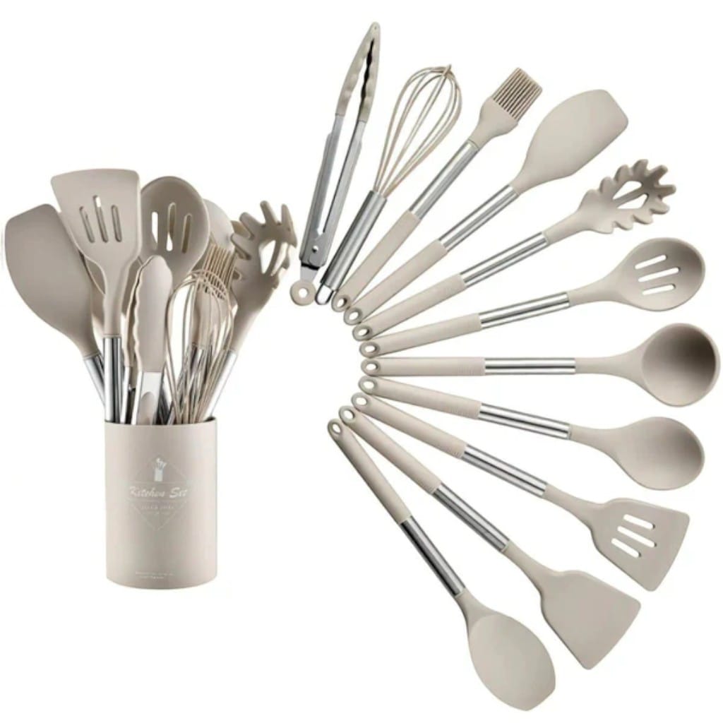 Scandinavian Silicone Kitchen Utensil Set – 13 Piece Boldenn