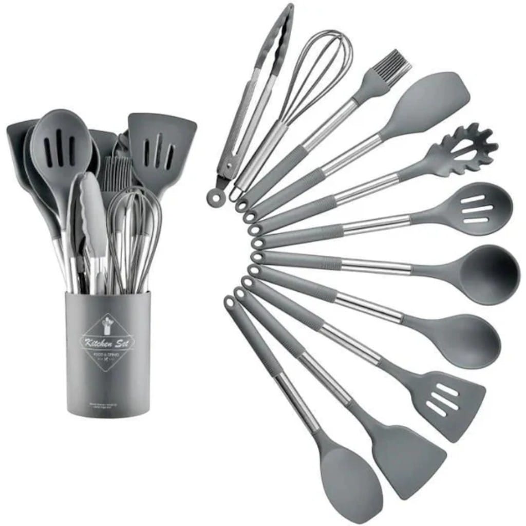 Scandinavian Silicone Kitchen Utensil Set – 13 Piece Boldenn