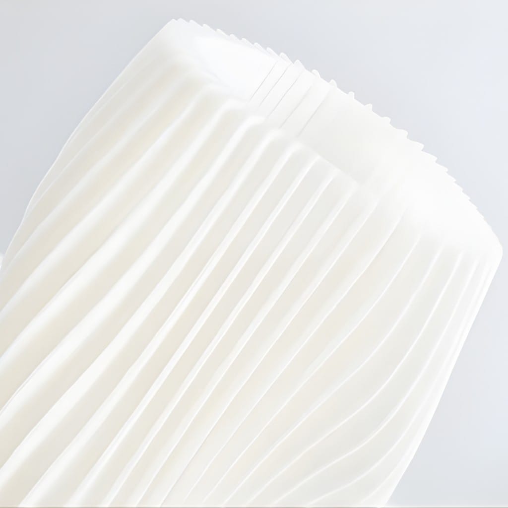 Sculpted Wave Bedside Lamp with Wooden Base Boldenn