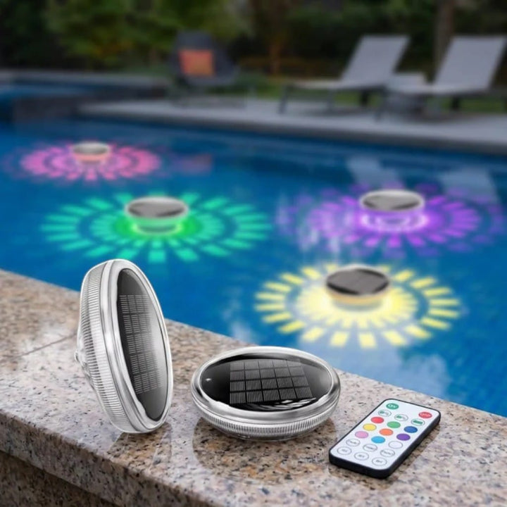 SolarGlow Floating Pool Lights – Color-Changing LED & Remote Boldenn