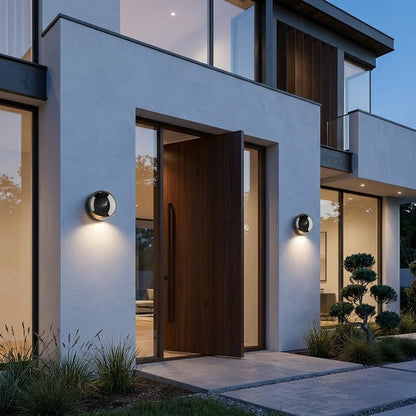 Solvane Waterproof Round Modern Outdoor Wall Light Boldenn