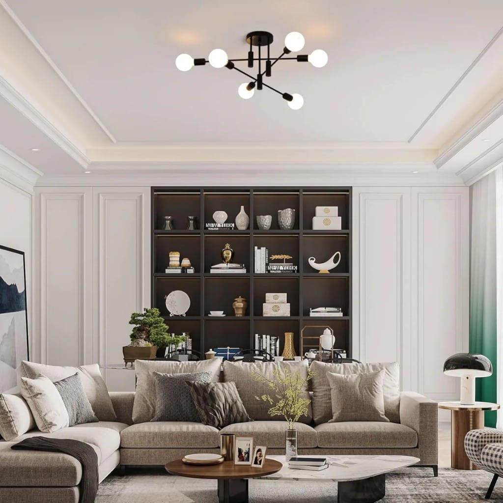 Sputnik Nordic LED Ceiling Light In Metal Boldenn