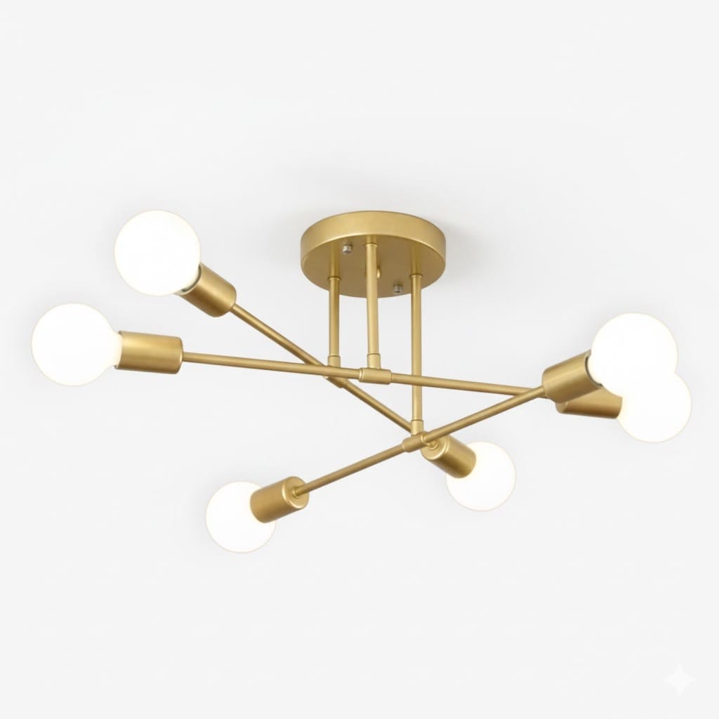 Sputnik Nordic LED Ceiling Light In Metal Boldenn