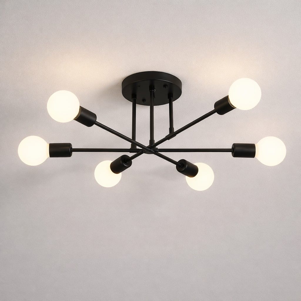Sputnik Nordic LED Ceiling Light In Metal Boldenn