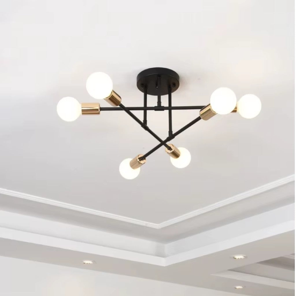 Sputnik Nordic LED Ceiling Light In Metal