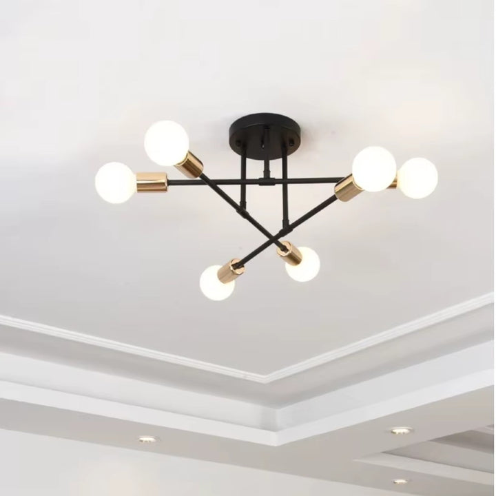 Sputnik Nordic LED Ceiling Light In Metal