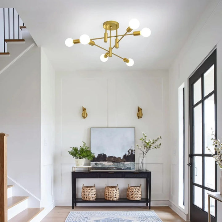 Sputnik Nordic LED Ceiling Light In Metal