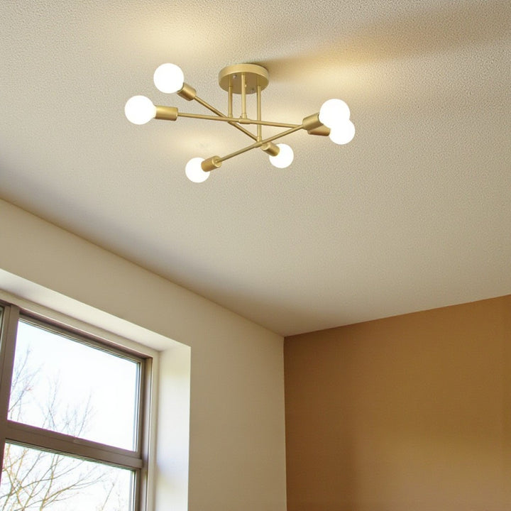 Sputnik Nordic LED Ceiling Light In Metal