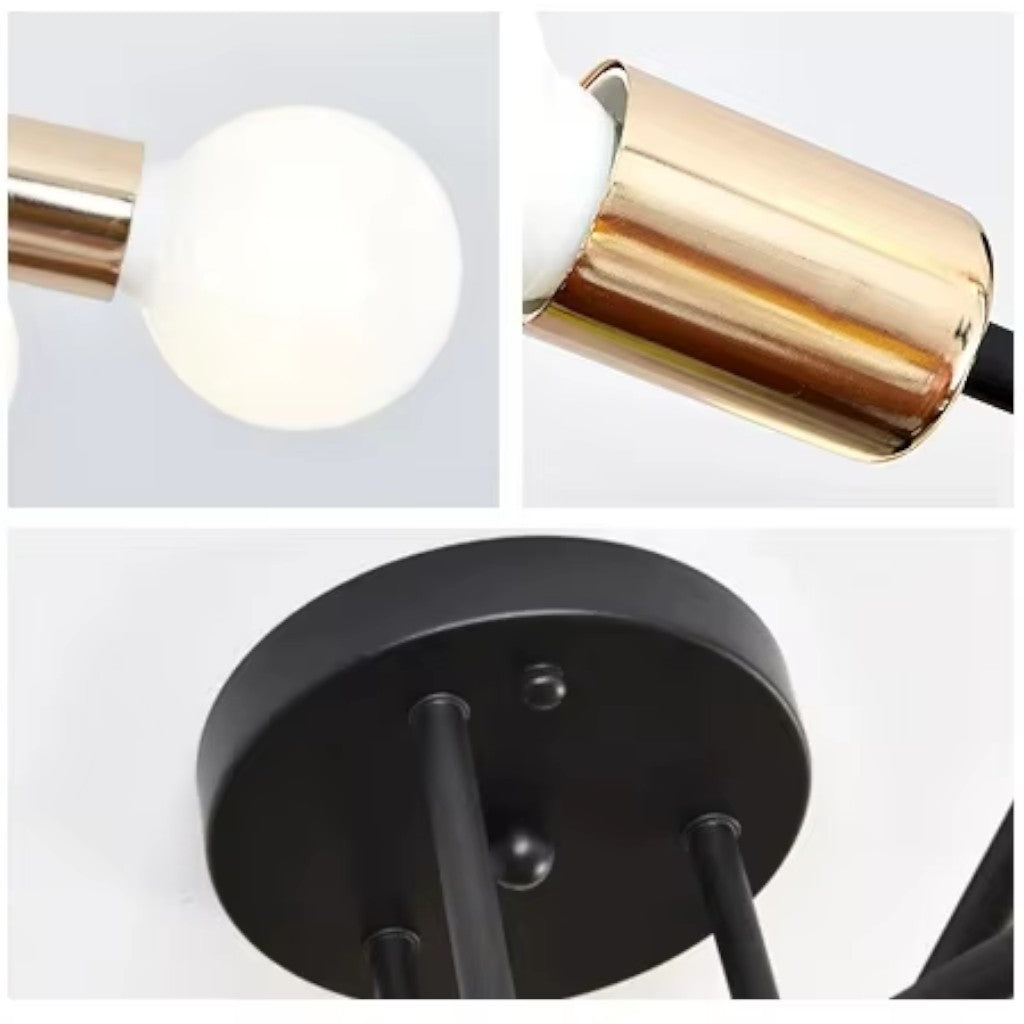 Sputnik Nordic LED Ceiling Light In Metal