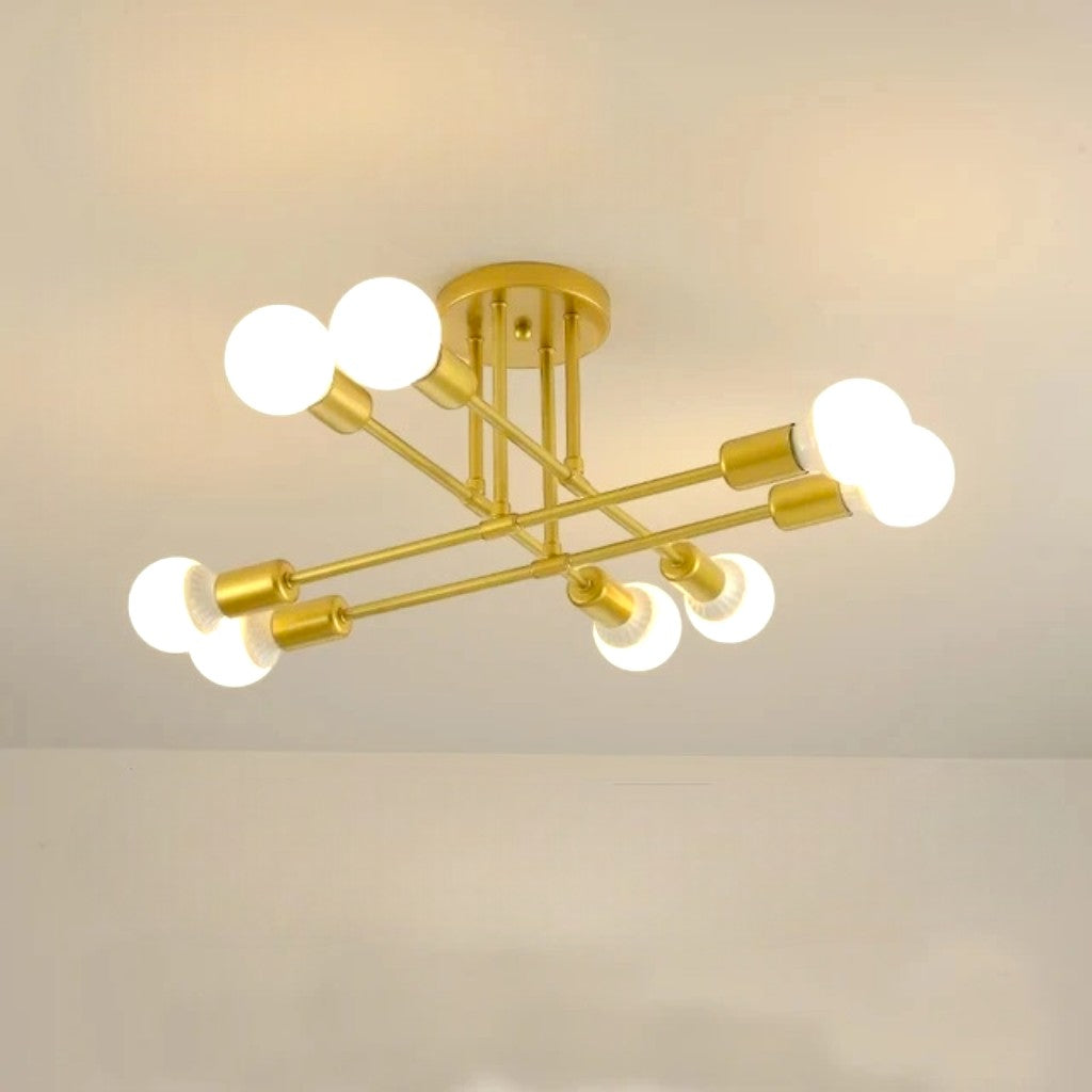 Sputnik Nordic LED Ceiling Light In Metal