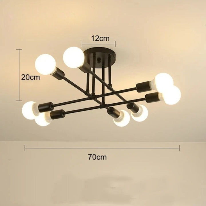 Sputnik Nordic LED Ceiling Light In Metal