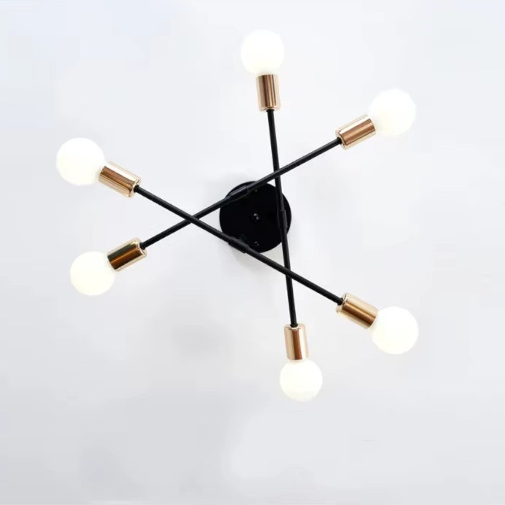 Sputnik Nordic LED Ceiling Light In Metal