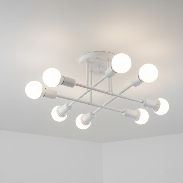 Sputnik Nordic LED Ceiling Light In Metal