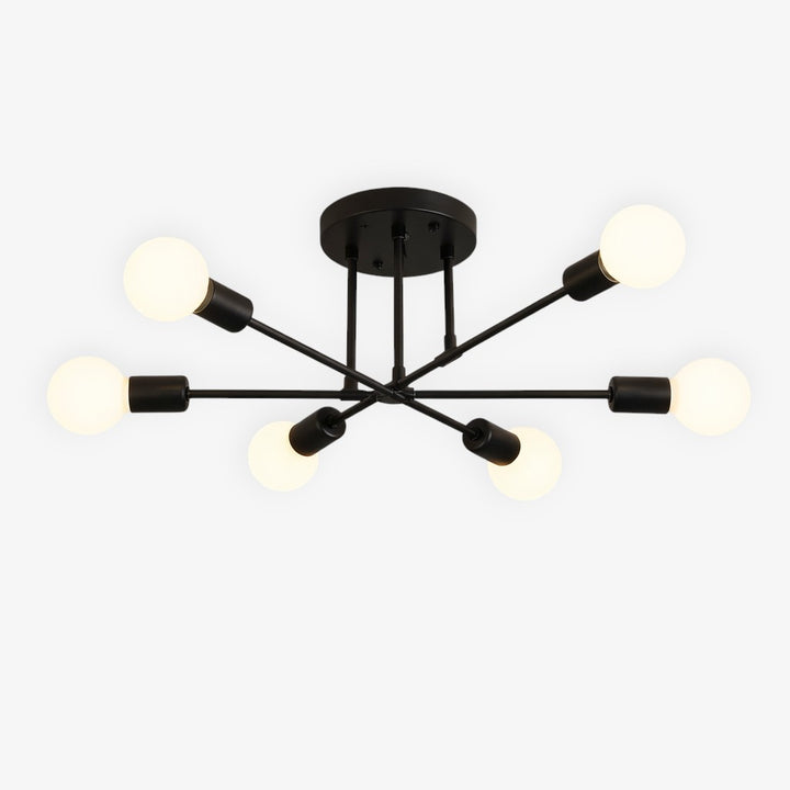 Sputnik Nordic LED Ceiling Light In Metal