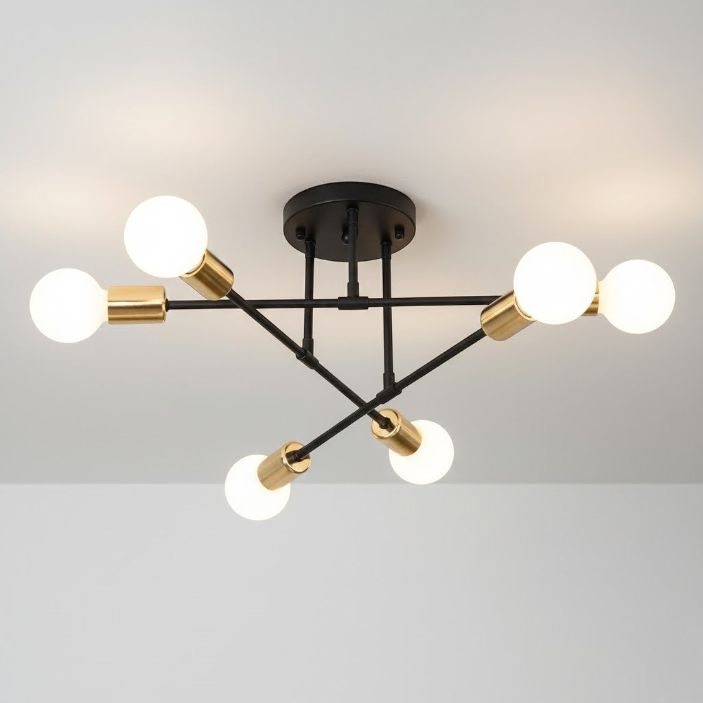 Sputnik Nordic LED Ceiling Light In Metal