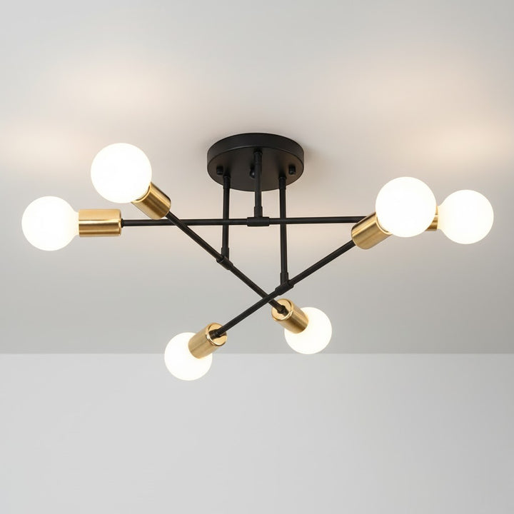 Sputnik Nordic LED Ceiling Light In Metal