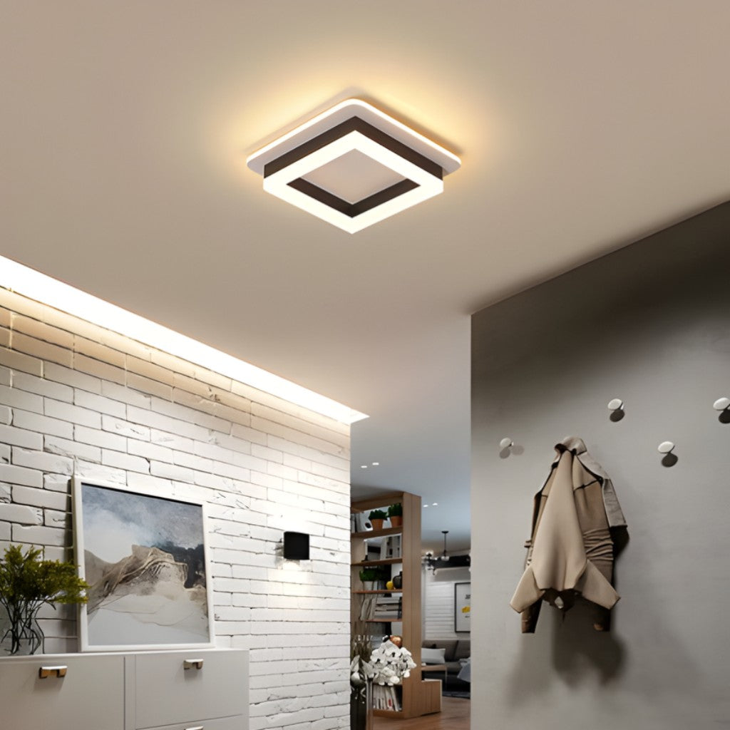 Square LED Semi Flush Ceiling Light