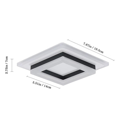 Square LED Semi Flush Ceiling Light Boldenn
