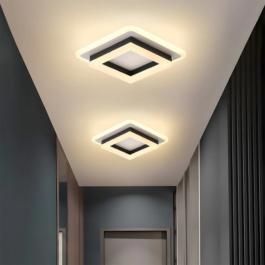 Square LED Semi Flush Ceiling Light
