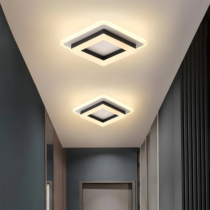 Square LED Semi Flush Ceiling Light