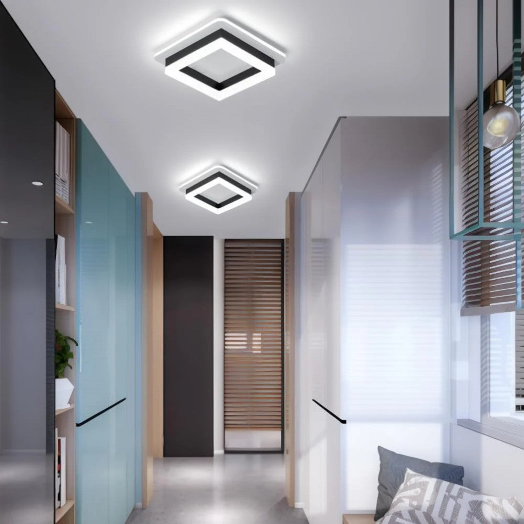 Square LED Semi Flush Ceiling Light